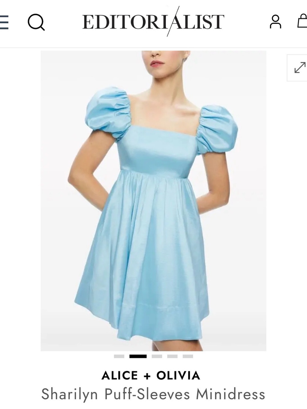 Alice + Olivia Sharilyn Puff-Sleeve Minidress